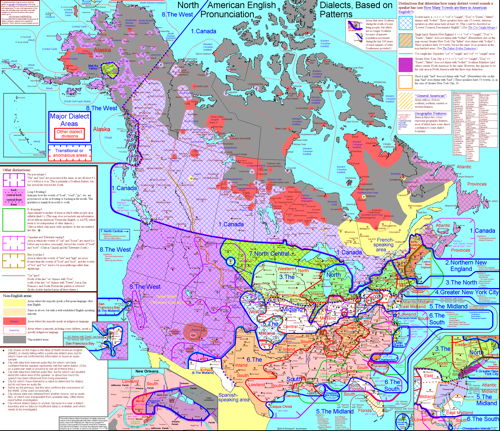 Map of North American English dialects by Rick Aschmann