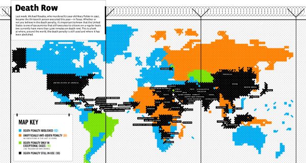 Good Magazine's map of the death penalty around the world