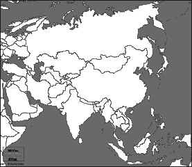 d-maps.com Asia outline map