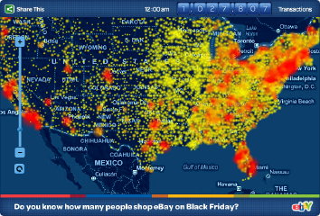 eBay map of Black Friday