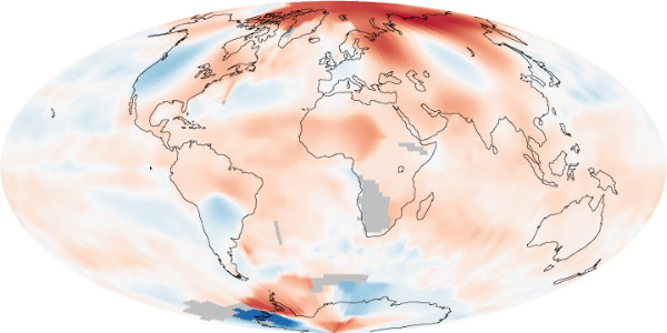 Global temperature anomalies (NASA)