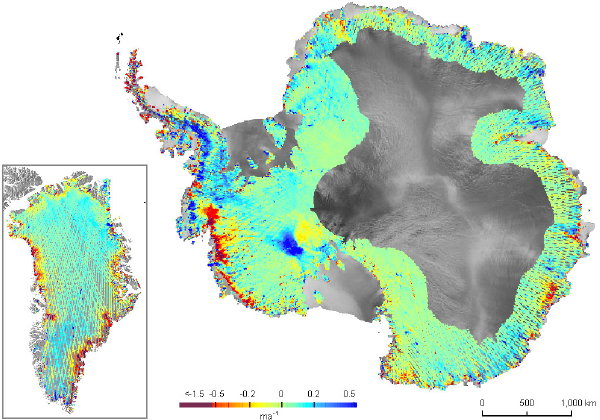 ICESat image (Credit: British Antarctic Survey/NASA)