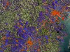 Thumbnail: Map of paved surfaces in Baltimore-Washington area