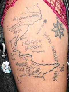 World Map Tattoo