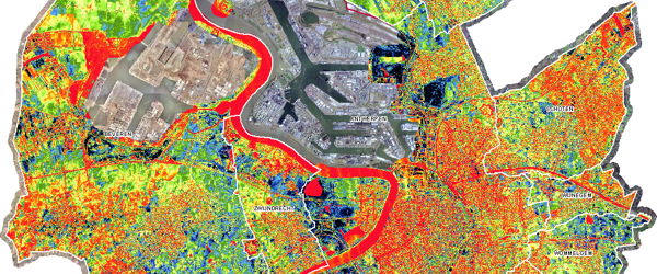 Thermal map of Antwerp (screenshot)